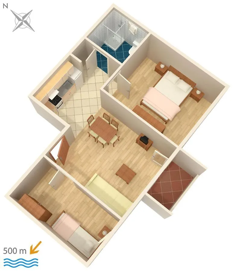 Apartments With A Parking Space Mali Losinj 0*,  Croatia